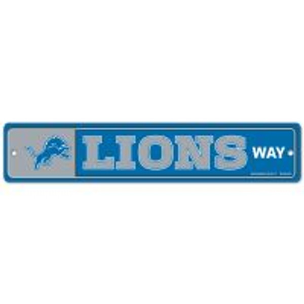 Detroit Lions Street / Zone Sign 3.75" X 19"