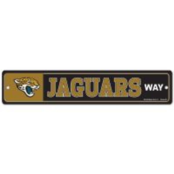 Jacksonville Jaguars Street / Zone Sign 3.75" X 19"