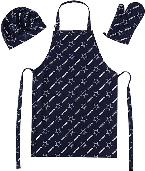 Dallas Cowboys Apron, Oven Mitt, And Chef Hat