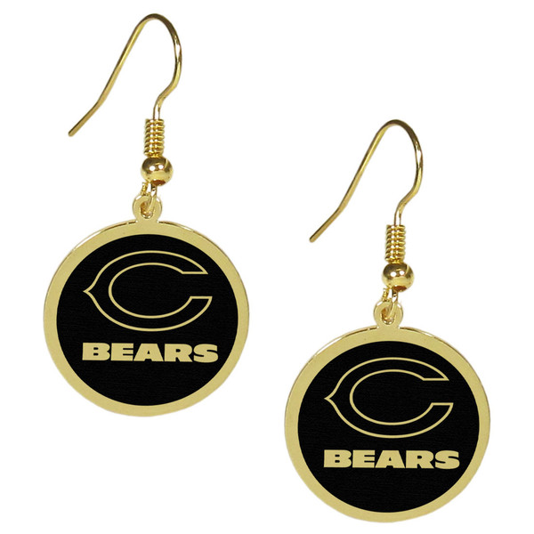 Chicago Bears Gold Tone Earrings
