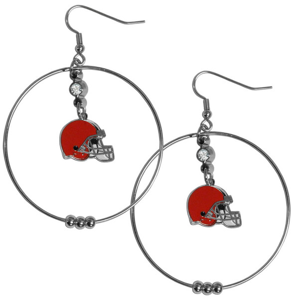 Cleveland Browns 2 Inch Hoop Earrings