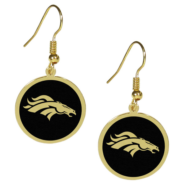 Denver Broncos Gold Tone Earrings