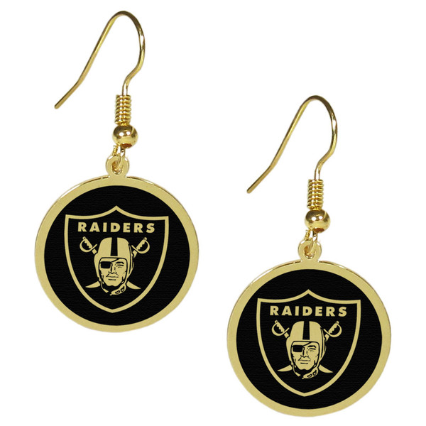 Las Vegas Raiders Gold Tone Earrings