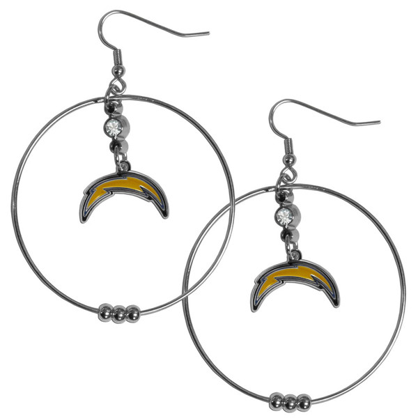 Los Angeles Chargers 2 Inch Hoop Earrings