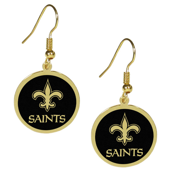 New Orleans Saints Gold Tone Earrings
