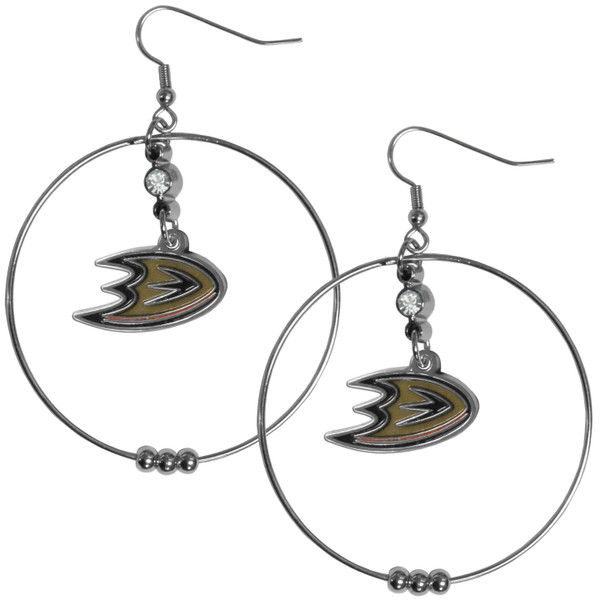 Anaheim Ducks® 2 Inch Hoop Earrings