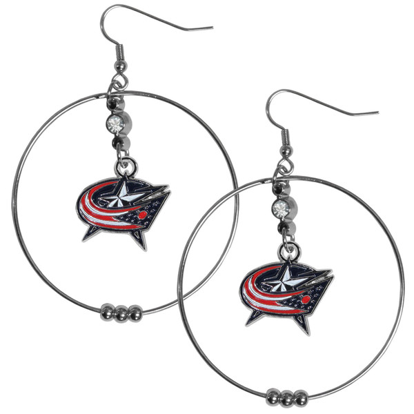 Columbus Blue Jackets® 2 Inch Hoop Earrings