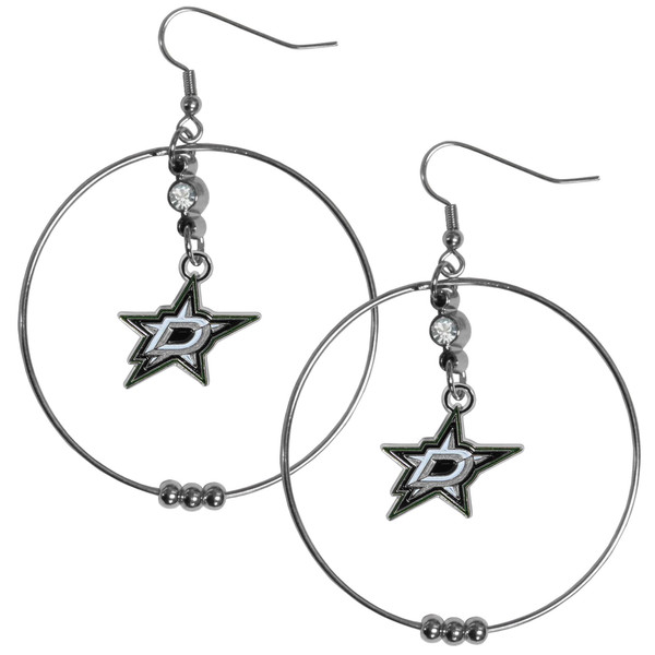 Dallas Stars 2 Inch Hoop Earrings
