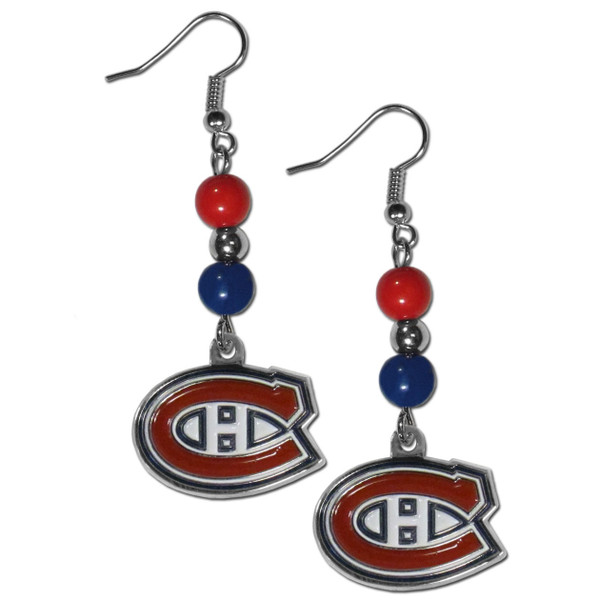 Montreal Canadiens® Fan Bead Dangle Earrings