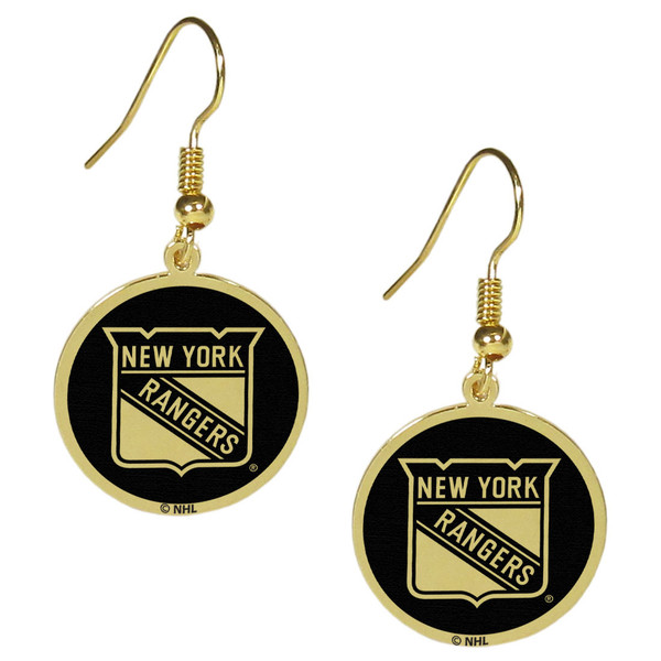 New York Rangers® Gold Tone Earrings