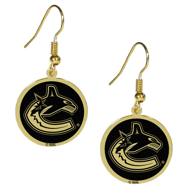 Vancouver Canucks® Gold Tone Earrings