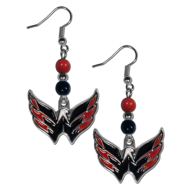 Washington Capitals® Fan Bead Dangle Earrings