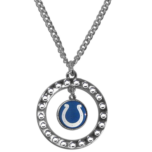 Indianapolis Colts Rhinestone Hoop Necklace