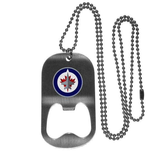 Winnipeg Jets Bottle Opener Tag Necklace