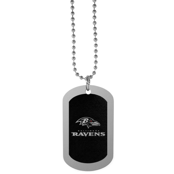 Baltimore Ravens Chrome Tag Necklace