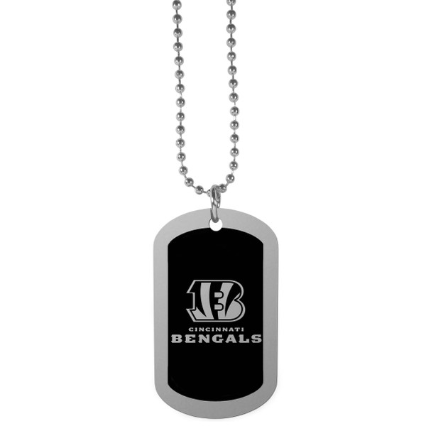 Cincinnati Bengals Chrome Tag Necklace