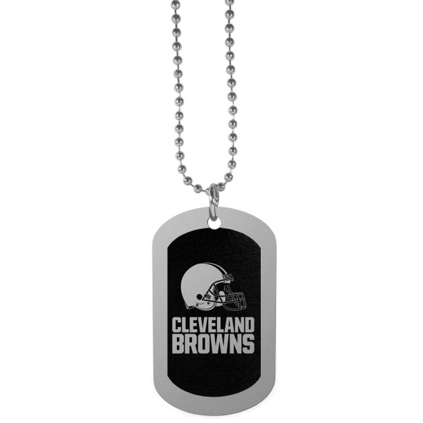 Cleveland Browns Chrome Tag Necklace