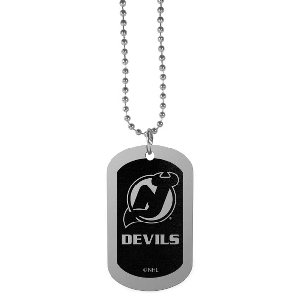 New Jersey Devils® Chrome Tag Necklace