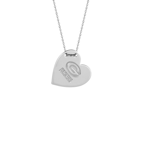 Green Bay Packers Sterling Silver Heart Necklace