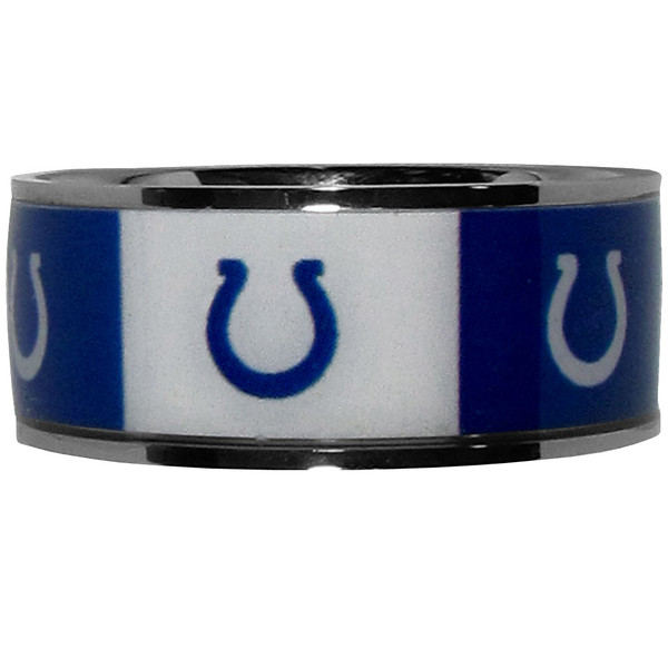 Indianapolis Colts Steel Inlaid Ring Size 10
