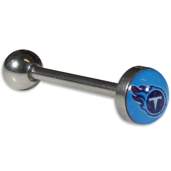 Tennessee Titans Inlaid Barbell Tongue Ring