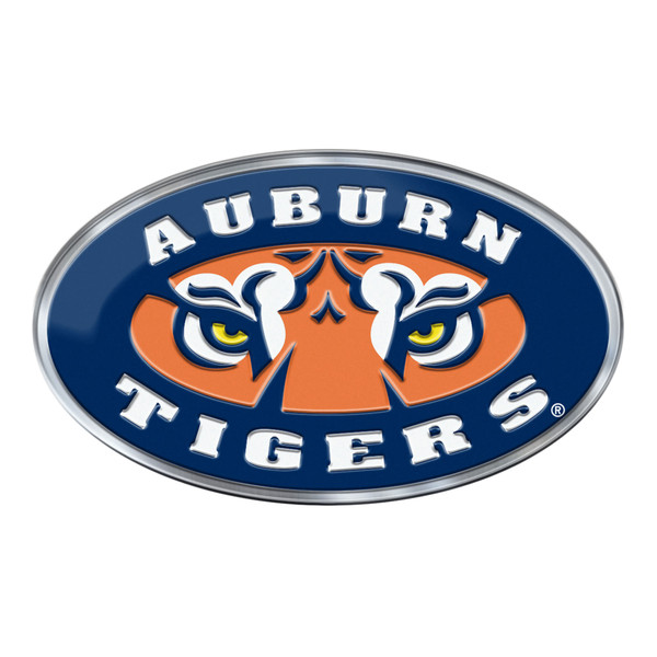 Auburn University - Auburn Tigers Embossed Color Emblem 2 "Tiger Eyes" Alternate Logo Blue & Orange