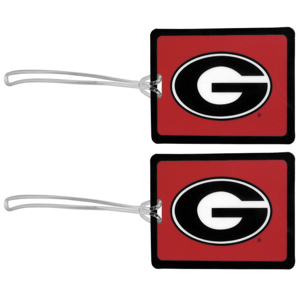 Georgia Bulldogs Vinyl Luggage Tag, 2pk