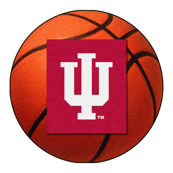 Indiana University - Indiana Hooisers Basketball Mat IU Trident Primary Logo Orange