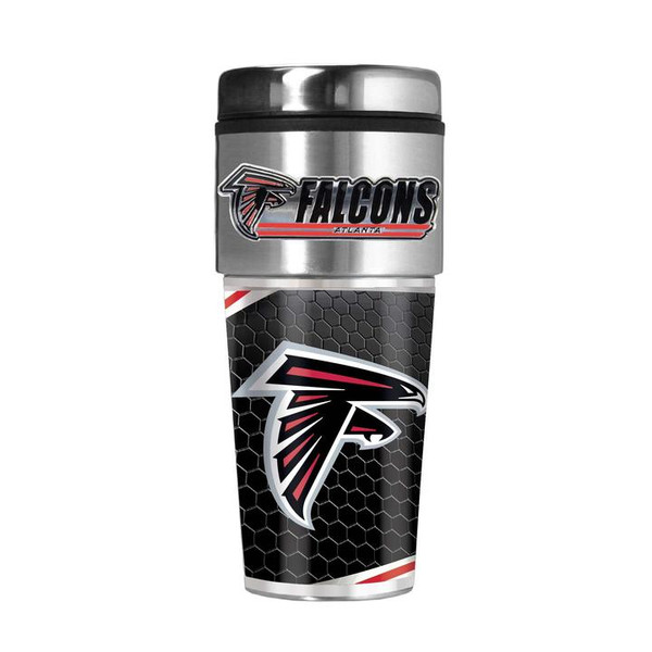 Atlanta Falcons 16 oz. Travel Tumbler with Metallic Graphics