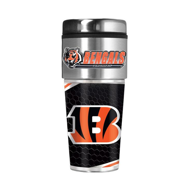 Cincinnati Bengals 16 oz. Travel Tumbler with Metallic Graphics