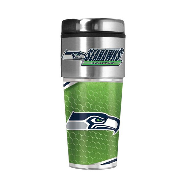 Seattle Seahawks 16 oz. Travel Tumbler with Metallic Graphics