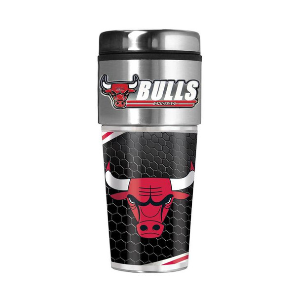 Chicago Bulls 16 oz. Travel Tumbler with Metallic Graphics