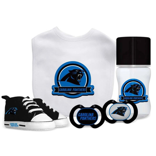 Carolina Panthers 5 Piece Baby Shower Gift Set