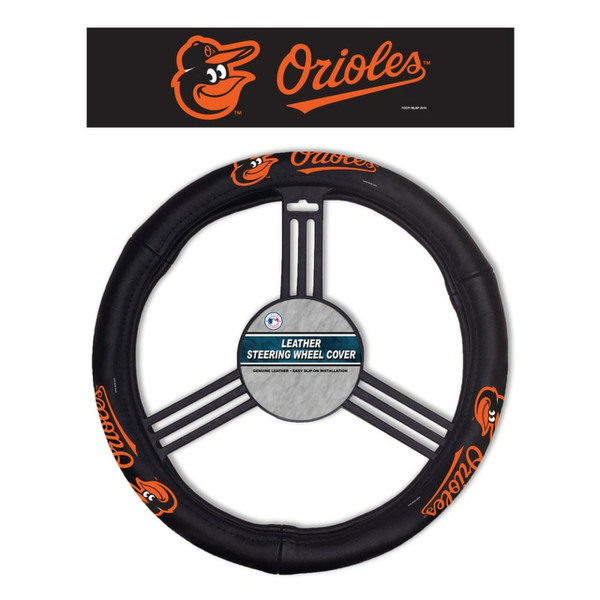 Baltimore Orioles Steering Wheel Cover Leather