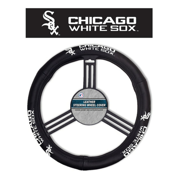 Chicago White Sox Steering Wheel Cover Leather
