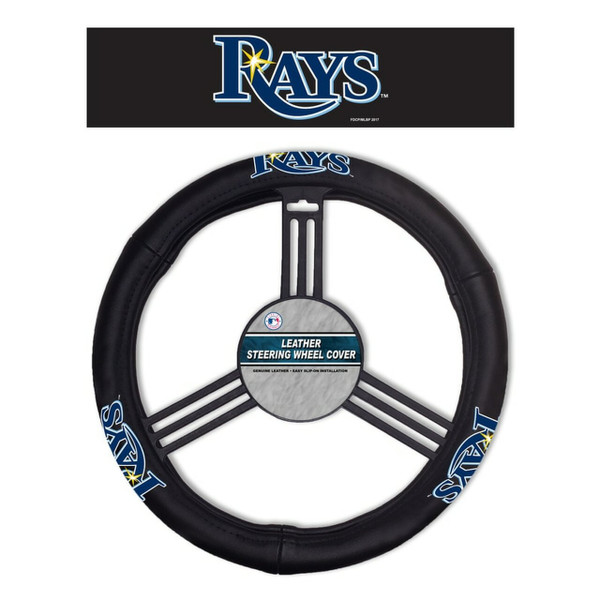 Tampa Bay Rays Steering Wheel Cover Leather