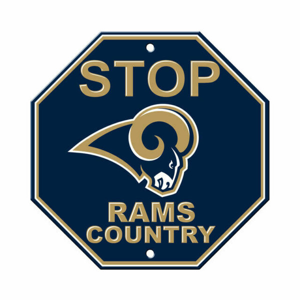 Los Angeles Rams Sign 12x12 Plastic Stop Sign