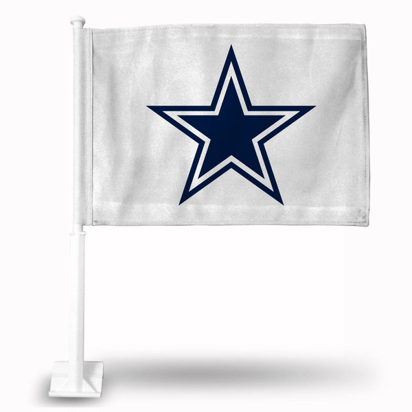 NFL Rico Industries Dallas Cowboys White Script Car Flag