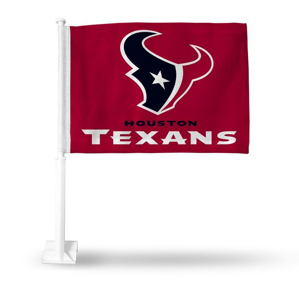 NFL Rico Industries Houston Texans Red Background Car Flag