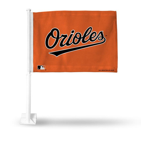 MLB Rico Industries Baltimore Orioles Script Car Flag