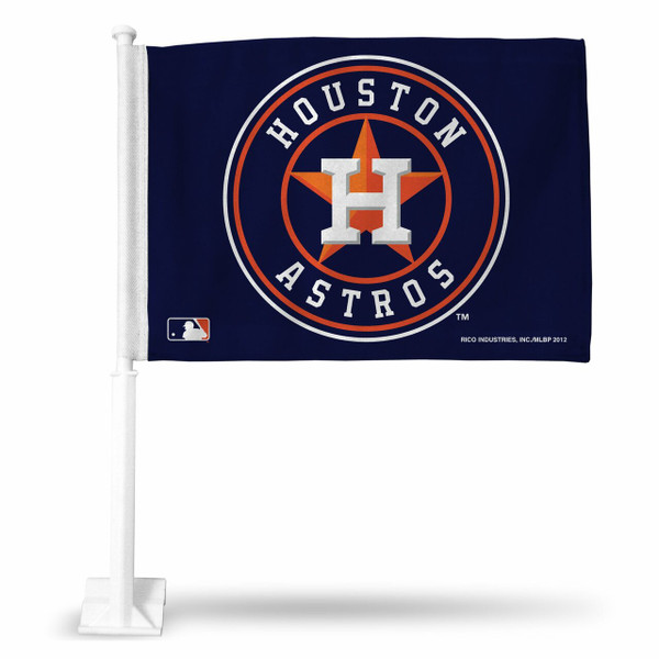 MLB Rico Industries Houston Astros Logo Blue Car Flag