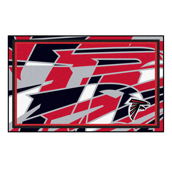 Atlanta Falcons NFL x FIT 4x6 Rug NFL x FIT Pattern & Team Primary Logo Pattern