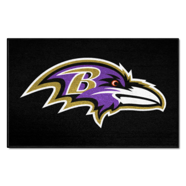 Baltimore Ravens Starter Mat Ravens Primary Logo Black