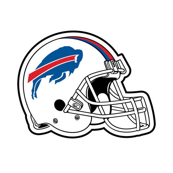 Buffalo Bills Mascot Mat - Helmet Buffalo Primary Logo Blue