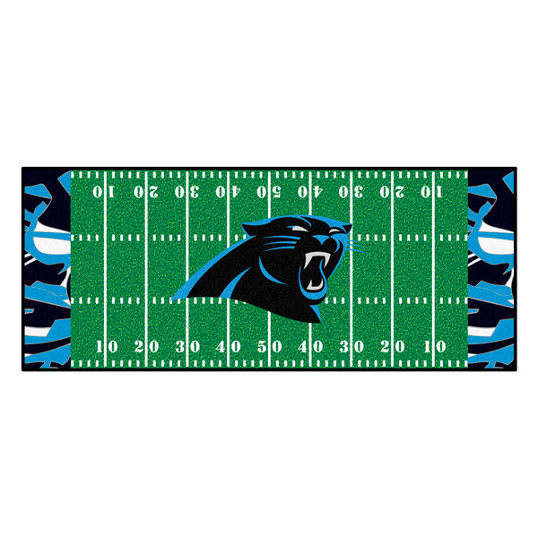 Carolina Panthers NFL x FIT Football Field Runner NFL x FIT Pattern & Team Primary Logo Pattern