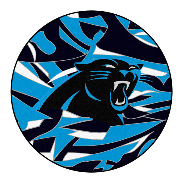 Carolina Panthers NFL x FIT Roundel Mat NFL x FIT Pattern & Team Primary Logo Pattern
