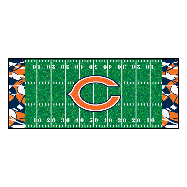 Chicago Bears NFL x FIT Football Field Runner NFL x FIT Pattern & Team Primary Logo Pattern