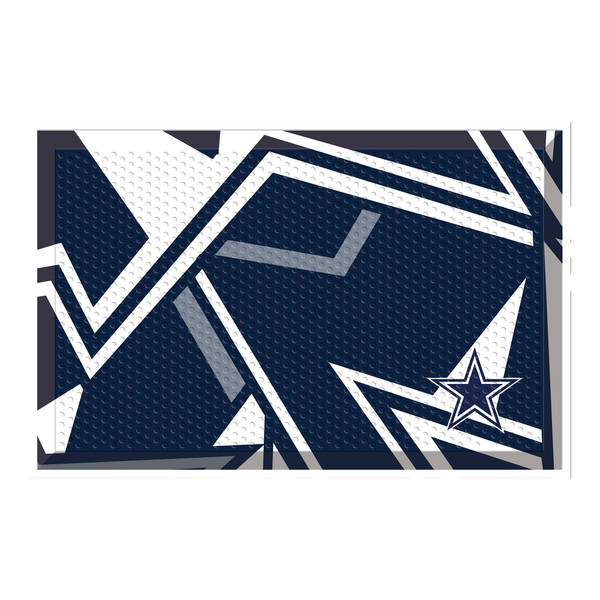 Dallas Cowboys NFL x FIT Scraper Mat NFL x FIT Pattern & Team Primary Logo Pattern