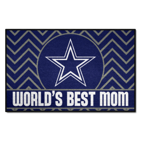 Dallas Cowboys Starter Mat - World's Best Mom Cowboys Primary Logo Navy
