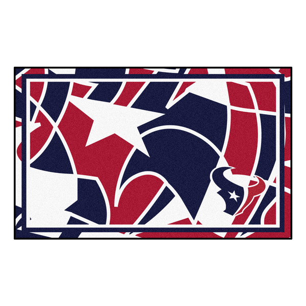 Houston Texans NFL x FIT 4x6 Rug NFL x FIT Pattern & Team Primary Logo Pattern